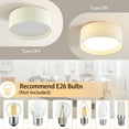thumbnail image 4 of LEDET 15.7 in. White Ceiling Light Rattan Weaving Shade Home Decor Pendant Lamp, 4 of 8