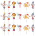 thumbnail image 1 of 48pcs Circus Theme Cake Decoration Topper Circus Animal Cupcake Topper for Party, 1 of 3