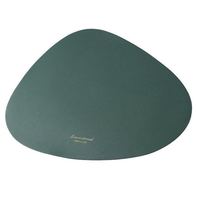 Coofit Faux Leather Placemat Waterproof Triangular Table Mat Table Placemat for Kitchen