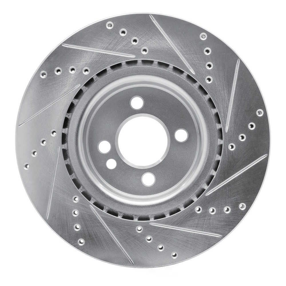 Dynamic Friction Company 631-32008L DFC Brake Rotor - Drilled And Slotted - Silver