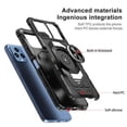 thumbnail image 4 of Compatible for T-Mobile REVVL 6 5G Case with Tempered Glass Screen Protector [Military Grade] Ring Car Magnetic Mount Kickstand Shockproof Phone Cover - Black, 4 of 7