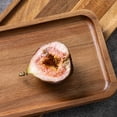 thumbnail image 5 of WUXIAB Acacia Wood Serving Tray,Wooden Charcuterie Board,Rectangular Cheese Board,Rectangular Wooden Charcuterie Board,Small Serving Platter for Cheese,Cake,and Dessert,Rustic Farmhouse Tray,Brown, 5 of 8
