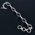 thumbnail image 5 of Iolite Oval 925 Sterling Silver Gemstone Solitaire Jewelry Bracelet 7" VJ 298, 5 of 5