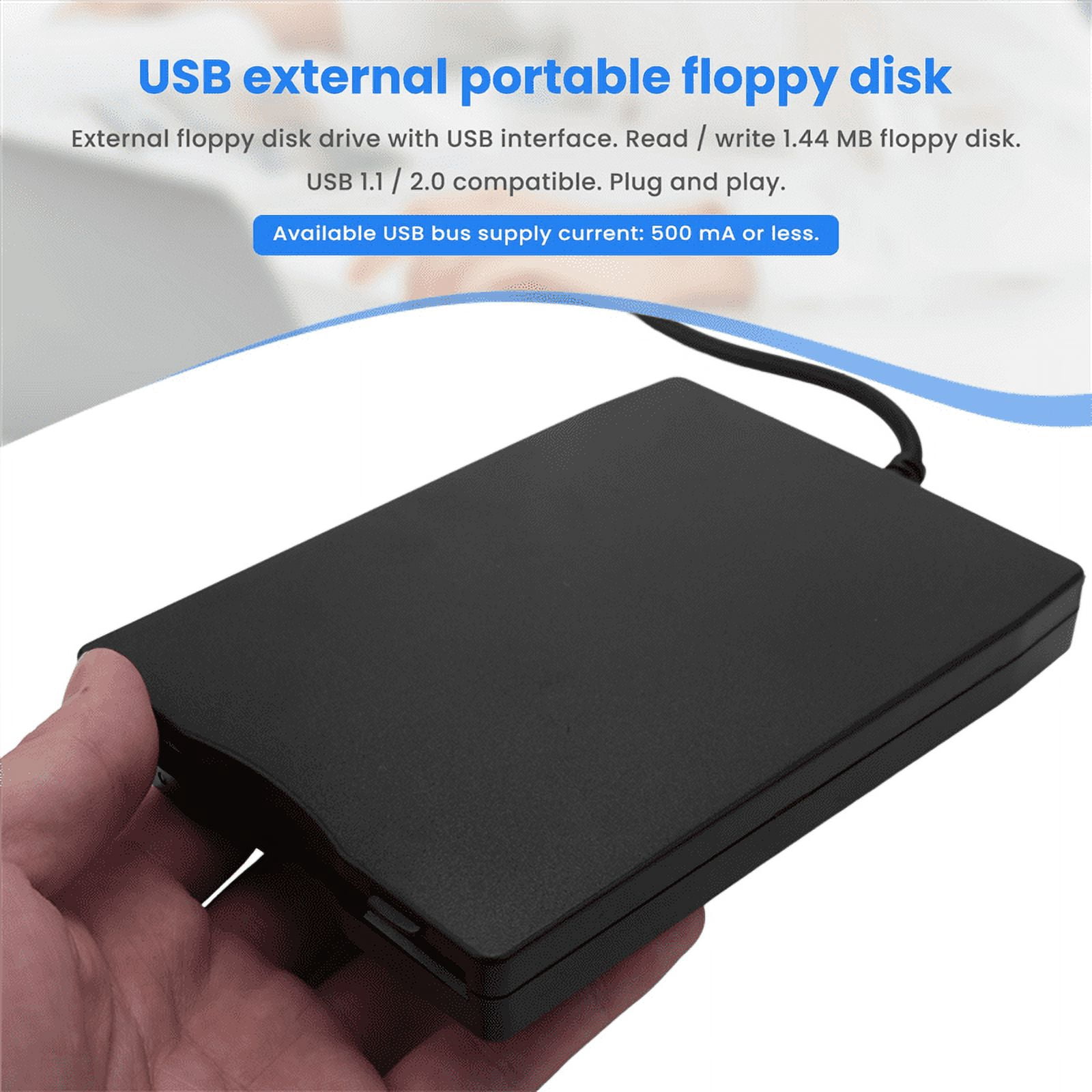 USB Portable Diskette Drive 1.44Mb 3.5 Inch 12 Mbps USB External Portable Floppy Disk Drive Diskette FDD for Laptop