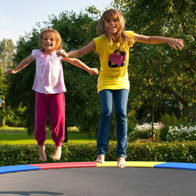 Gymax 8FT Trampoline Replacement Safety Pad Universal Trampoline Cover  Multi-color 