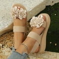 thumbnail image 5 of Mostsola Sandals for Women Casual Open Toe Flower Wedges Heels Summer Dressy Slip on Beach Shoes, 5 of 8