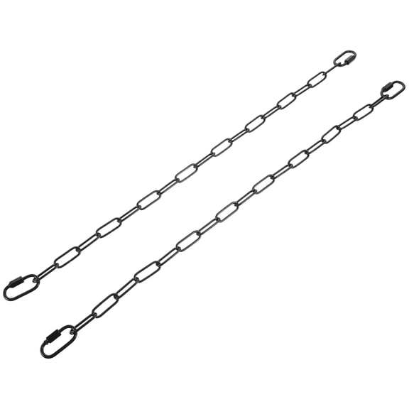 ELAYARD 2Pcs Black Decorative Metal Lighting Chain Adjustable Hanging Lamp Extension