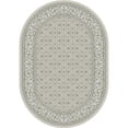 thumbnail image 1 of Dynamic Rugs ANOV69570119666 5 ft. 3 in. x 7 ft. 7 in. Anicient 57011 Oval Traditional Rug - 9666 Soft Grey & Cream, 1 of 1