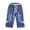 Blue D, variant on HVOBTTY Toddler Summers Slim Leg Denim Pants Large Pocket Pineapple Decor Wide Leg Elastic Waist Pants Blue, 7-8 Years