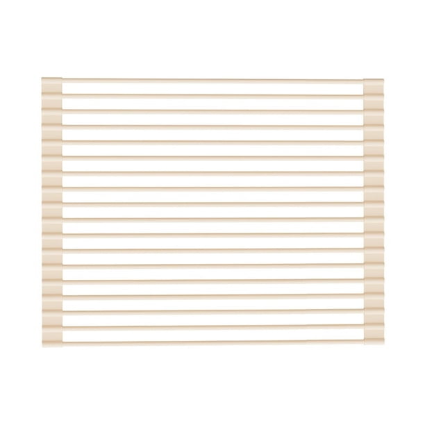 Escurridor de platos enrollable extensible, escurridor de platos multiusos resistente al calor, antideslizante y plegable