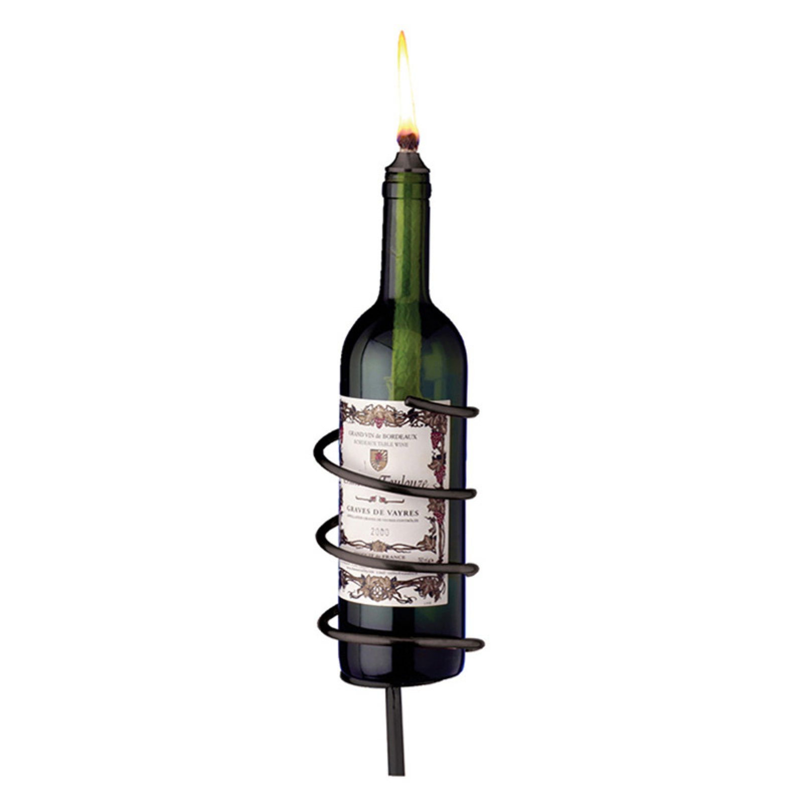 Nuanchu 24 Pieces Wine Bottle Torch Wicks Kit Include 12 Pieces Brass Torch Wick Holders with Washer and 12 Pieces Fiberglass Torch Replacement Wicks for DIY Homemade Torch Indoor Outdoor Decor 