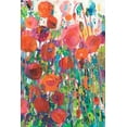 thumbnail image 2 of Grim, Tara Funk 23x32 White Modern Wood Framed Museum Art Print Titled - Vivid Poppy Collage II, 2 of 4