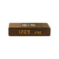 thumbnail image 1 of Horloge Sans Fil en Bois avec Miroir LED, Décoration Intérieure, Trois Réglages d'Alarme, Luminosité Réglable, Charge Sans Fil 10W, Décoration pour Chambre, Bureau, Table de Chevet, Bureau Intérieur, Minuterie avec Fonction Snooze, 1 of 1