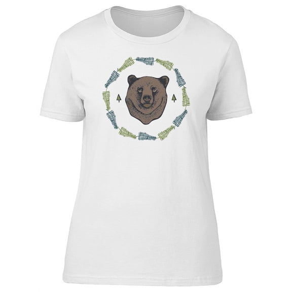 Bear In A Frame With Twigs T-Shirt Women -Image by Shutterstock, Female XX-Large