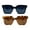 2 Pack Bundle Saver (Black + Brown Tortoise), variant on Womens Oversized Square Boyfriend Style Horned Rim Thick Plastic Retro Sunglasses Adult