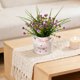 thumbnail image 5 of Bonsái de flores artificiales con maceta de cerámica para decoración del hogar u oficina, centro de mesa de bajo mantenimiento, estantería y decoración de escritorio, 5 of 5