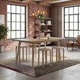 thumbnail image 4 of ELLEGNT 4 PCS Stackable Stools for Kitchen & Apartments with Rolling Base and Locking Casters, Natural, 4 of 9