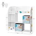 thumbnail image 2 of SONGMICS Toy and Book Organiser for Kids, Storage Unit with 2 Storage Boxes, White, 2 of 7