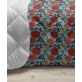 thumbnail image 3 of Spring Down Alternative Comforter, Peacock Feather Petunia Blossom Field Seasonal Blush Botanical Leaves Watercolor, Microfiber Quilt for All Season, 5 Sizes, Multicolor, by Ambesonne, 3 of 3