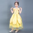 thumbnail image 6 of HAWEE Princess Dress Up Yellow Costume for Girls Birthday Cosplay Party with Accessories, 6 of 7