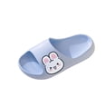 thumbnail image 2 of Eltusu Girls Slides Slippers, Open Toe Summer No Slip Comfort Kids Sandals Sky Blue Size 12.5-13（Little Kids), 2 of 3