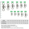 thumbnail image 3 of 100pcs Heavy Duty Ball Bearing Fishing Connector Rolling Swivel Stainless Steel, 3 of 9