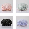 thumbnail image 1 of Gorro de ducha para mujer gorro de ducha elástico gorro de ducha de doble capa para mujer impermeable elástico reutilizable banda elástica para, 1 of 5