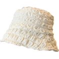 thumbnail image 4 of CoCopeaunts Spring Summer Bucket Hat for Women Gentle Charming Fisherman Hat Female All-Match Pleated Foldable Bucket Cap, 4 of 8