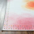 thumbnail image 5 of Abstract Watercolor Indoor Flatweave Polyester Anti-Skid Kids' Area Rug, 4' x 6', Rose Pink by Superior, 5 of 6