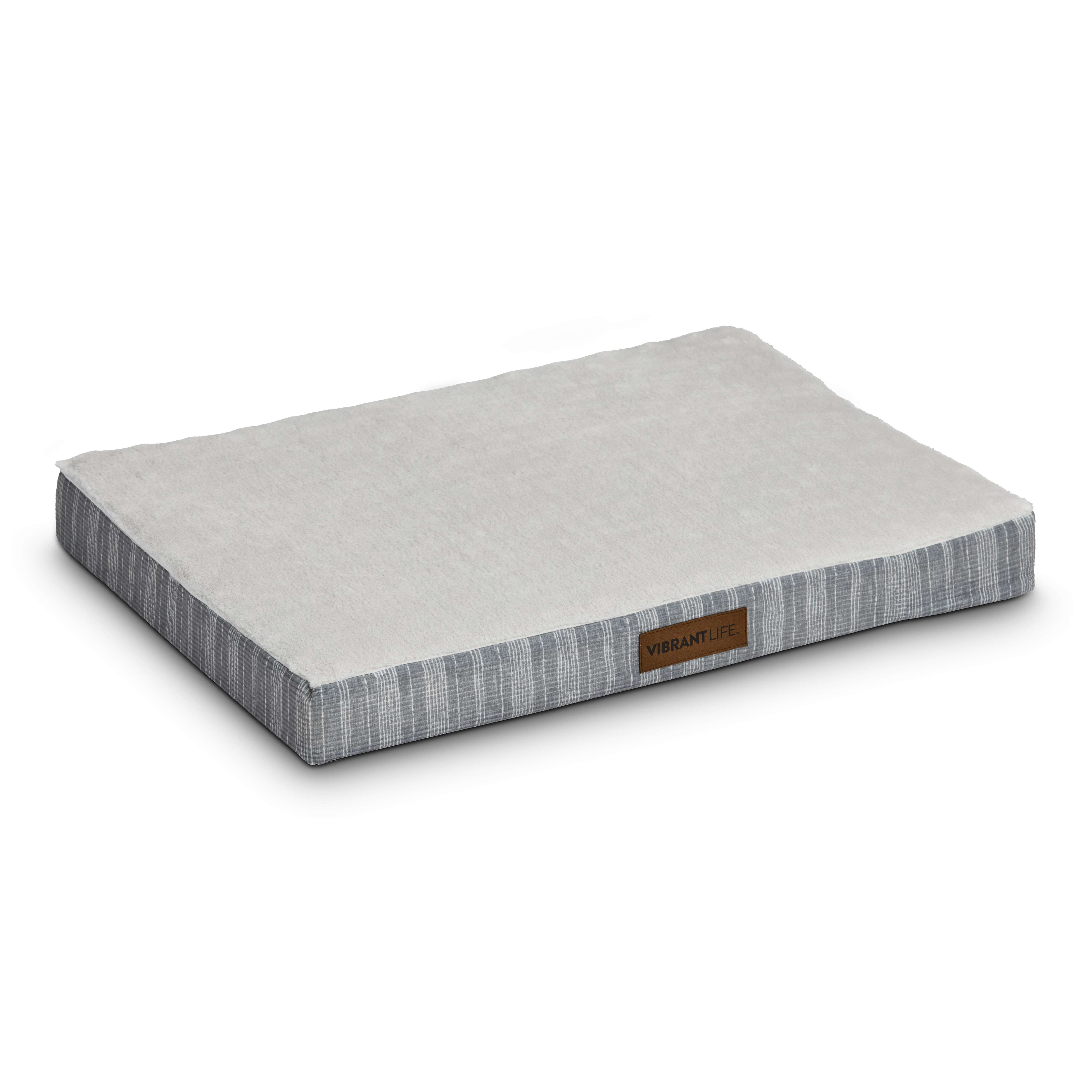 Vibrant Life Medium Orthopedic Foam Mat Dog Bed, Grey, 28" x 20"