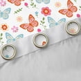 thumbnail image 4 of Erosebridal Blue Red Butterflies Curtains Pack of 2 (42x84 Each) For Teens,Kawaii Pink Flowers Curtains Blackout For Girls, 4 of 6