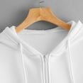 thumbnail image 5 of Aloohaidyvio Terra and Sky Plus Size Tops,Women Sweatshirt Casual Solid Long Sleeve Zipper Pocket Shirt Hooded Tops, 5 of 6