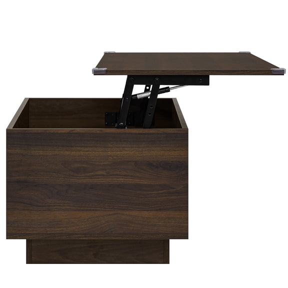 40" LED Lift Top Coffee Table Modern Coffee Table with Storage Center Table with Hidden Space for Living Room Home Office