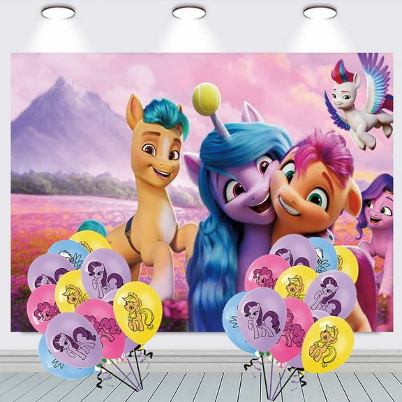 My Little Pony Backdrop Balloons Banner Party Decorations Taspestry Wall Decor Background Poster Supplies