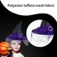 thumbnail image 5 of Xfvqtps Halloween Witch Hat Mesh Buckle Decor Halloween Spire Hats for Party Accessory Purple, 5 of 7