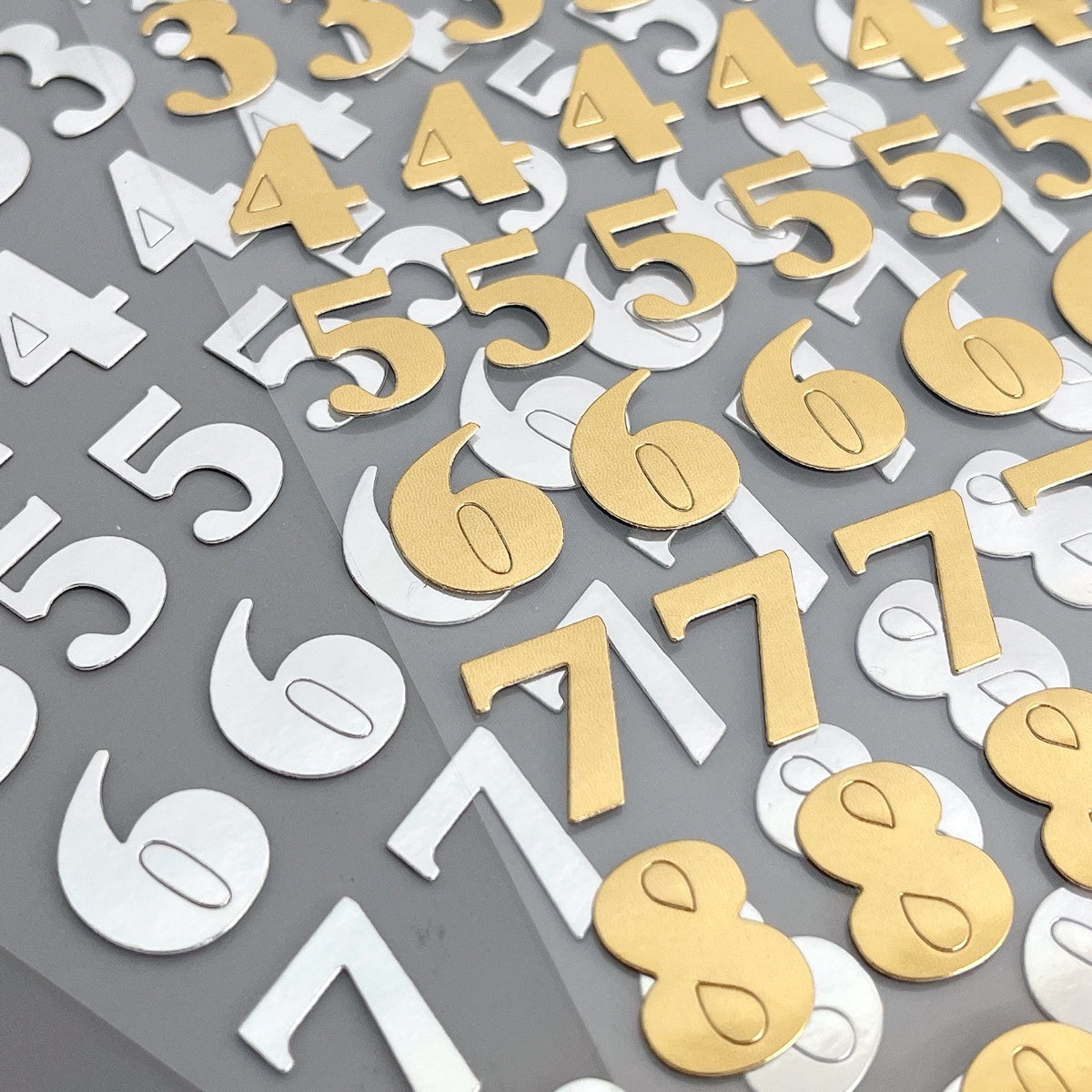Wrapables Metallic Alphabet Letters and Numbers Adhesive Stickers for Scrapbooking, Stationery, Arts & Crafts Projects, Decals and Signage (12 Sheets)
