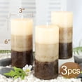 thumbnail image 3 of Meltone Pillar Candles, Scented Candle, Set of 3 Vanilla Cupcake Aromatherapy Candles for Home Scented, Woman Gifts, Bathroom, Spa, Wedding (3 × 6"), 3 of 7