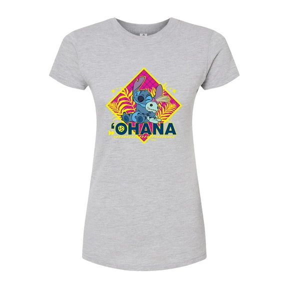 Disney - Lilo & Stitch - Ohana - Juniors Fitted Graphic T-Shirt