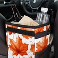 thumbnail image 6 of Maple leaves Foldable Car Trash Can with Lid - Leak-proof Hanging Storage Bag for Car Trash Bin, Car Garbage Can, 6 of 6