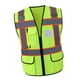 thumbnail image 3 of 3 x chaleco de seguridad con cremallera de rayas reflectantes 3 bolsillos, 3 of 9
