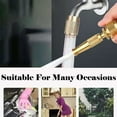 thumbnail image 4 of Brass Garden Hose Nozzle with Connector Adapter, Heavy Duty Leakproof Outdoor Faucet Fitting for Lawn and Garden Watering, 4 of 9