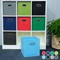 thumbnail image 3 of AUQ Fabric Storage Bins,Flexible Frame Tuning Storage Cubes,Rapid Assembly Style Cube Storage Bin,Blue,27*27*28cm, 3 of 4