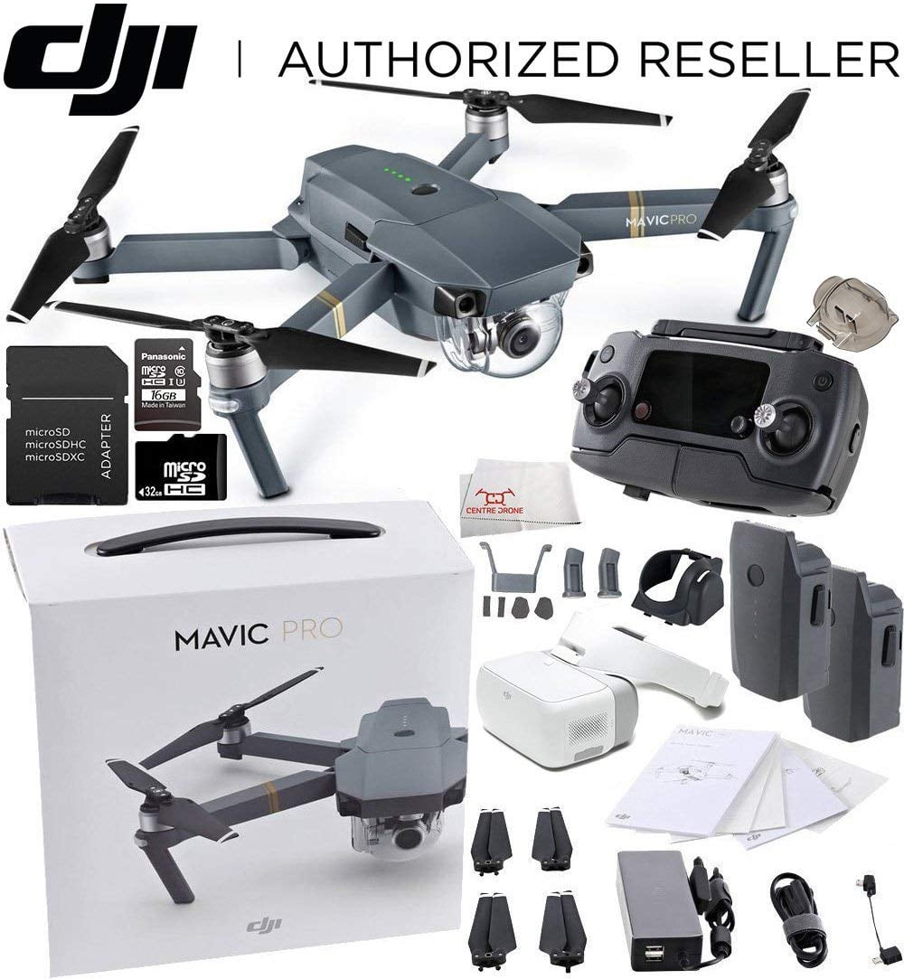 dji mavic pro collapsible quadcopter drone essentials bundle