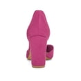 thumbnail image 2 of BLISSFUL STEP Escarpins Habillés à Talons Blocs Hauts pour Femmes à Bout Pointu avec Bride à la Cheville Rose Vif 6, 2 of 7