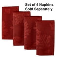 thumbnail image 3 of Newbridge Sienna Red Fancy Fall Leaves Damask Fabric Dining Tablecloth for Thanksgiving, 52 x 52 inch Square, 3 of 6