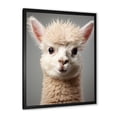 thumbnail image 2 of Designart "Majestic Portrait of an Alpaca in White" Animals Framed Wall Art - Traditional White Alpaca Living Room Framed Canvas Art, 2 of 6