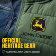 thumbnail image 6 of John Deere Men's Quilted Hooded Puffer Jacket Forest Green, 6 of 7