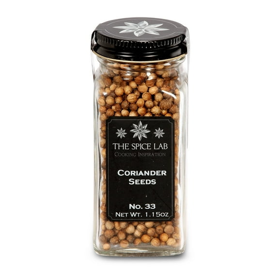 The Spice Lab No. 33 - Whole Coriander Seeds - French Jar - All Natural Kosher Non GMO Gluten Free