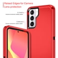 thumbnail image 2 of Compatible with Samsung Galaxy S21 Plus/S30 Plus Case,3-Layer Military Grade Drop Protection Anti-Slip Bumper Rugged Shockproof Dustproof Protection 6.7 inch Phone Case,Red Black, 2 of 4
