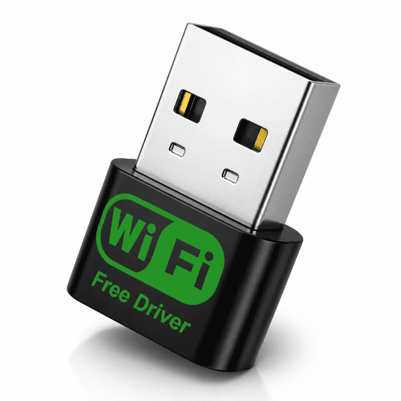150M USB WiFi Adapter,Plug-n-Play,Built -in high -gain Antenna,USB Adapter Suitable for PC Desktop Laptop Windows11/10/8/7/XP,Built in driver program